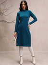 Vishudh Winter High Neck High Slit Kurta