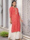 House of Pataudi Round Neck Printed Kurta