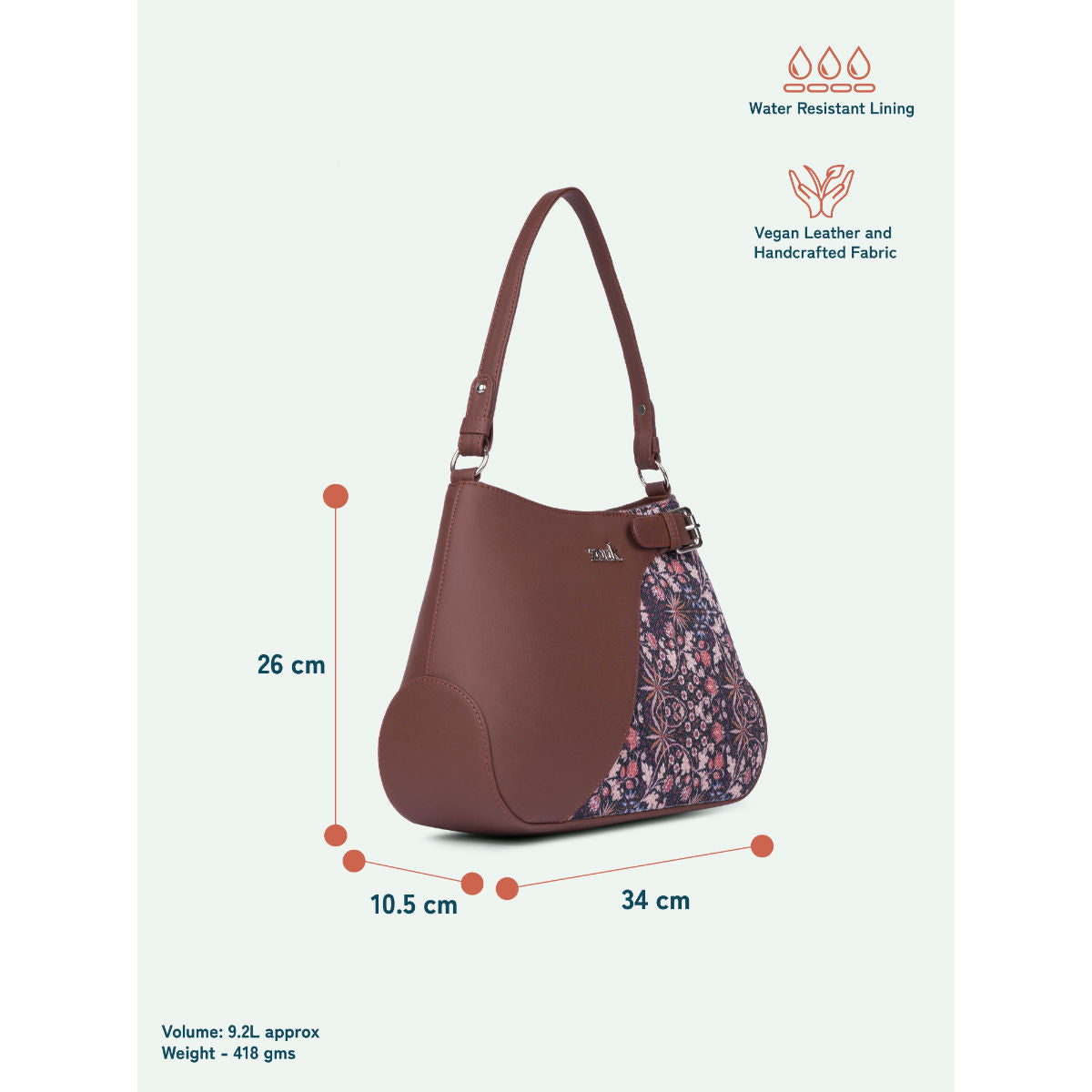 Zouk Women Multi-Color Kashmir Blooms Ira Handbag