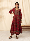 Likha Maroon Anarkali Co-ord Set LIKSKD70 (Set of 2)