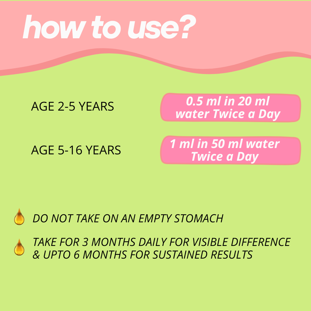 Brainify Drops – Clinically Tested Ayurvedic Formula for Kids’ Brain Health (2-16 Yrs) | No Added Sugar & Preservatives - 30ml