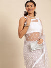 Kasee Ethnic Motifs Embroidered Net Saree
