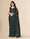 Fabmora Ethnic Motifs Embroidered Net Saree