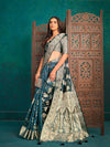 Sangria Floral Woven Design Banarasi Saree