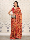 House of Pataudi Floral Poly Georgette Designer Saree