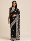 Fabmora Floral Embroidered Organza Saree