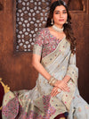 Sangria Ethnic Motifs Woven Design Festive Saree