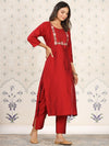 House of Pataudi Floral Embroidered Kurta