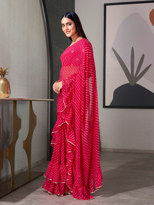 Tikhi Imli Leheriya Gotta Patti Saree