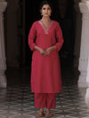 Anayna V-Neck Sequinned Straight Kurta With Trousers