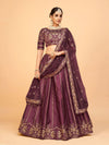 Odette Wine Festival Wear Semi Stitched Lehenga With Unstitched Blouse (Set of 3)