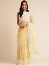 Fabmora Ethnic Motifs Embroidered Net Saree