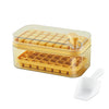UMAI 2 Layer Ice Cube Trays with Storage Box & Ice Scoop | 64 Compartments | BPA Free | Orange