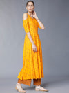 Vishudh Women Yellow Printed A-Line Kurta