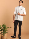 Vastramay Men Woven Design Slim-Fit Nehru Jacket