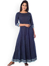 Anayna Women Navy Blue Printed Maxi Dress