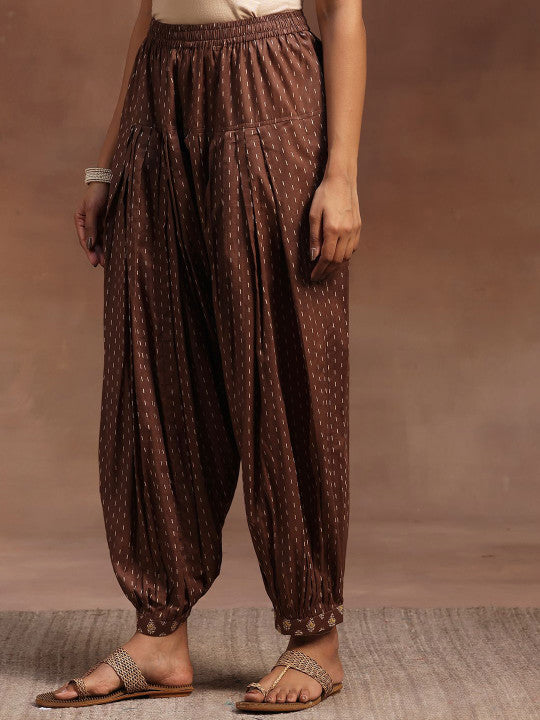 Libas Floral Printed Straight Gotta Patti Pure Cotton Kurta with Salwar & Dupatta