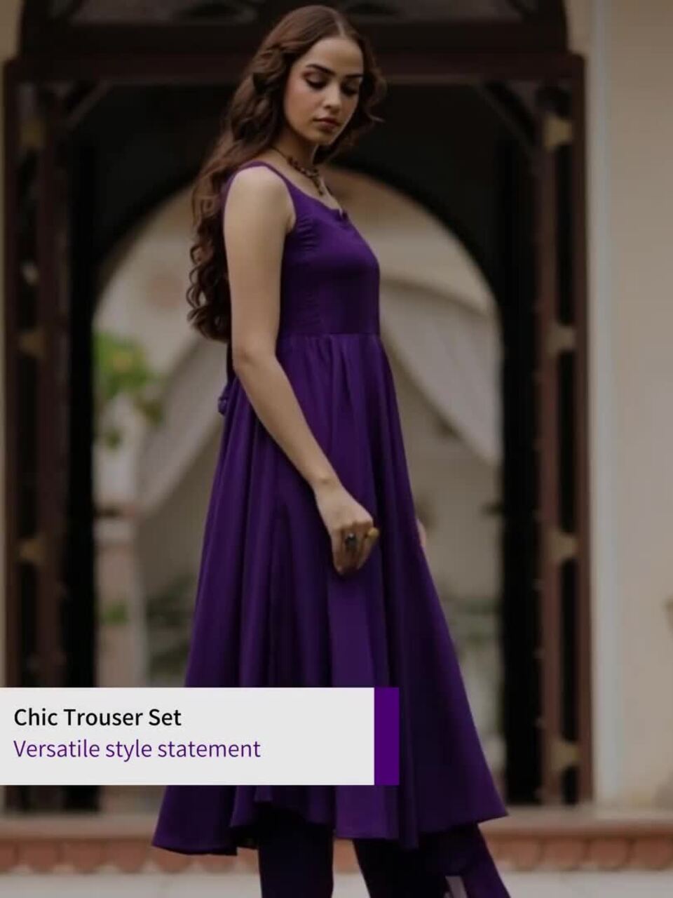 anayna Women Angrakha Kurta with Trousers & With Dupatta