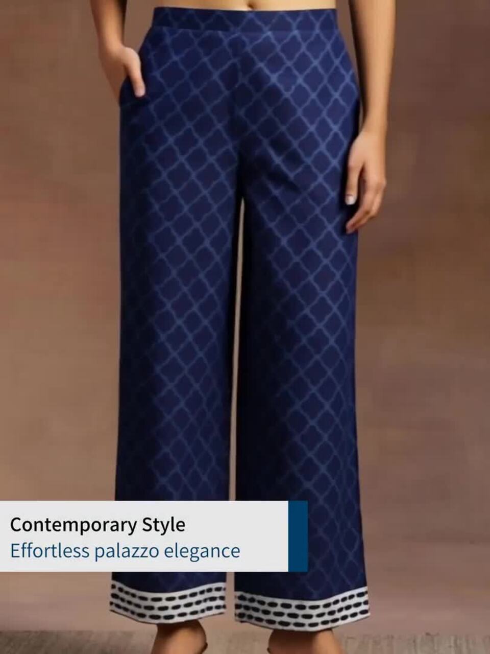 Libas Ethnic Motifs Printed Straight Pure Cotton Kurta with Palazzos & Dupatta