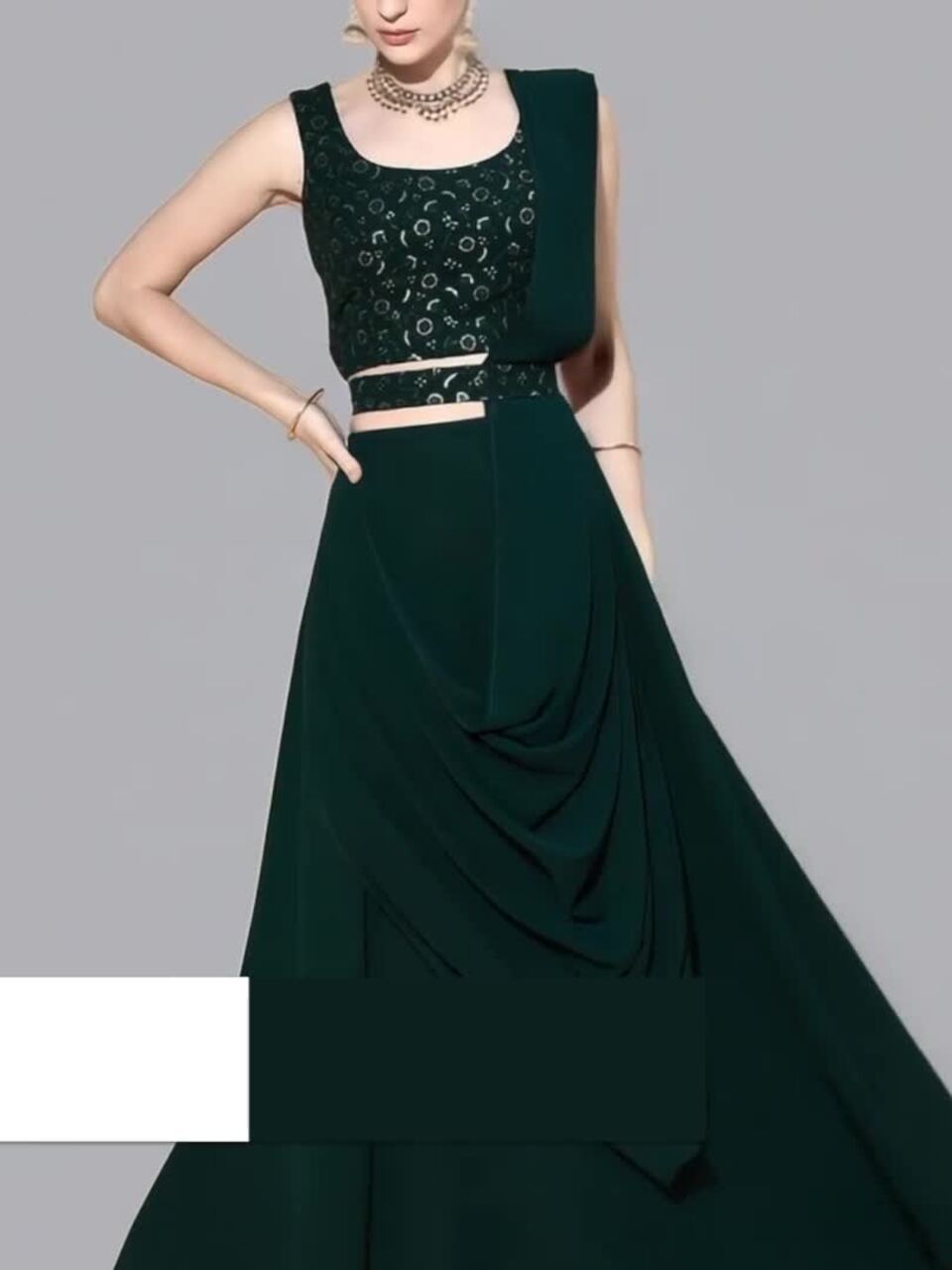 Libas Embroidered Sequinned Ready to Wear Lehenga & Blouse With Dupatta