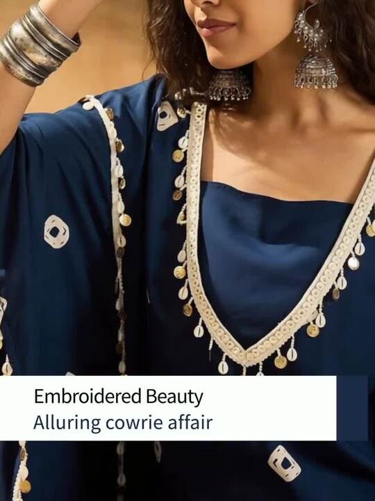 Sangria Bandhej Printed Kaftan Tube Top & Sharara Set