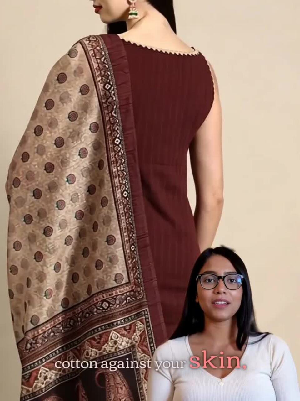 anayna Women Pure Cotton Kurta with Trousers & With Dupatta