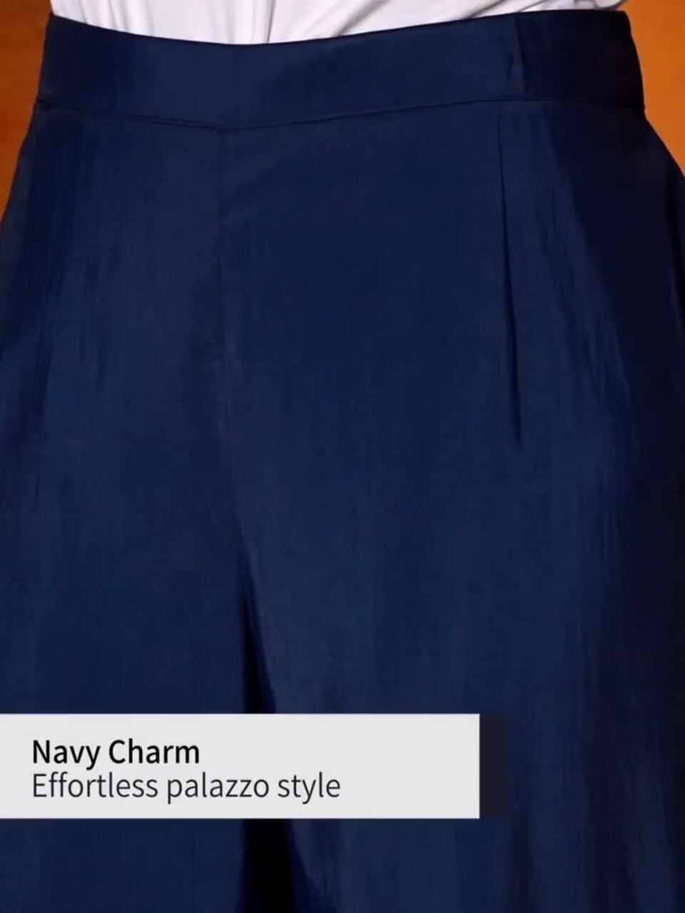 Sangria Floral Embroidered Mirror Work Regular A-Line Kurta Sets