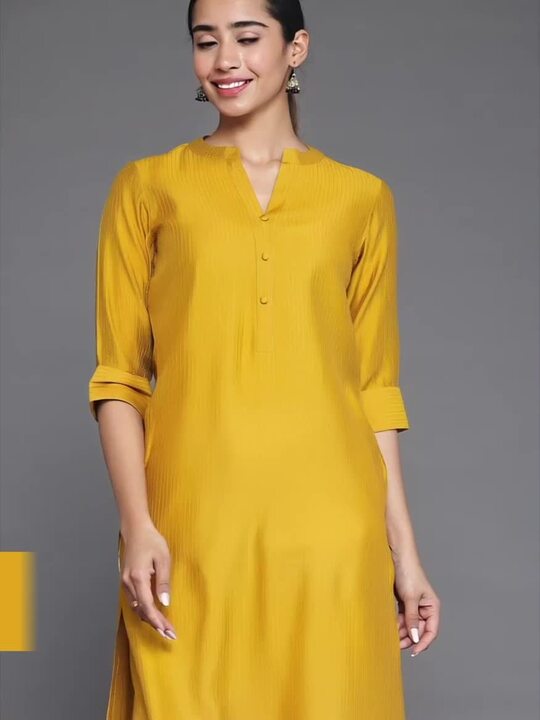 Libas Mandarin Collar Straight Kurta