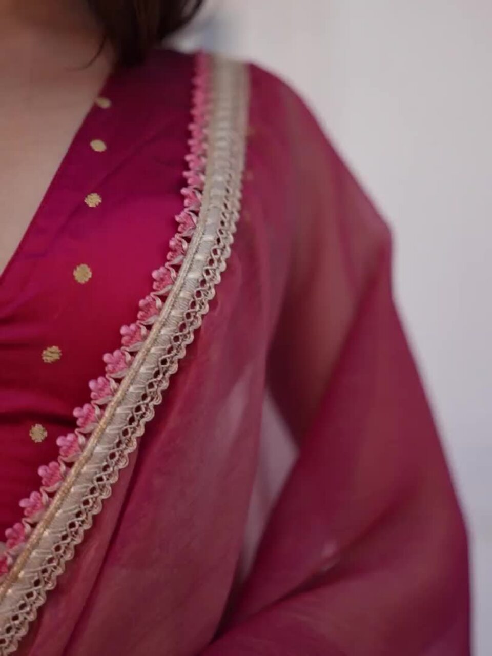 Tikhi Imli Poly Chiffon Designer Saree