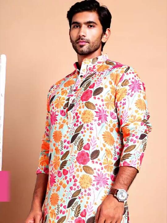 Anouk Men Floral Printed Floral Kurta