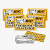 BIC Chrome Platinum Stainless Double Edge Safety Razor Blades -25 Blades