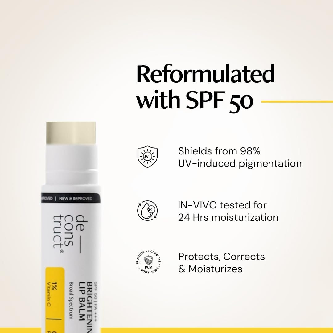 Brightening Lip Balm with SPF 50 - 1% Vitamin C + 0.1% Resorcinol