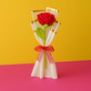 Artificial Crochet flower Red Rose Bouquet