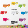 StickMe Colours Names Cute Birds Baby Kids Learning Education Creative Colorful Wall Sticker -SM702