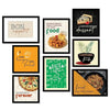 Kotart Wood Bon Apetite Restaurant Quotes Wall Posters With Frame Set Of 8
