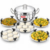 Vinod Gen-Z Stainless Steel Multi Kadai with 5 Plates - 26 cm| 2 Idli, 2 Dhokla and 1 Patra Plate | All in One Multi Purpose Kadhai