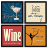 Kotart I'm Sober Framed Wall Posters Bar Theme Frames - Set of 4