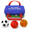 Skillmatics Plush Sports Bag Playset for Babies 3 Pc Soft Sensory Balls Toys for 6–24 Months