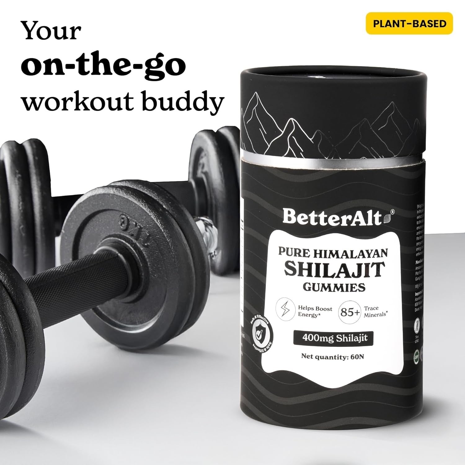Better Alt Pure Himalayan Shilajit/Shilajeet Gummies 400mg Shilajit ...