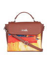 Zouk Statement Jute Sling Bag With Handle For Women's Girls Ladies