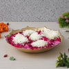 eCraftIndia Golden Metal Lotus Urli for Home Decor Office Table,Flower Decorative Bowl  - (27x27cm)