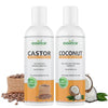 Essancia Pack of 2 Carrier Oils (Castor & Coconut) - 200ml Each