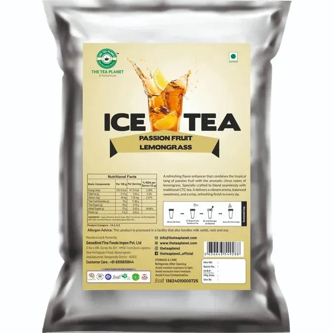 The Tea Planet Passion Fruit Lemongrass Ice Tea Premix 1kg - Swadesii