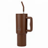 House of Quirk 1200ML Stainless Steel Tumbler with Handle & Lid - Chocolate