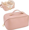 Bronson Professional Travel Makeup Bag Cosmetic Storage Faux Leather Vanity Pouch Pink