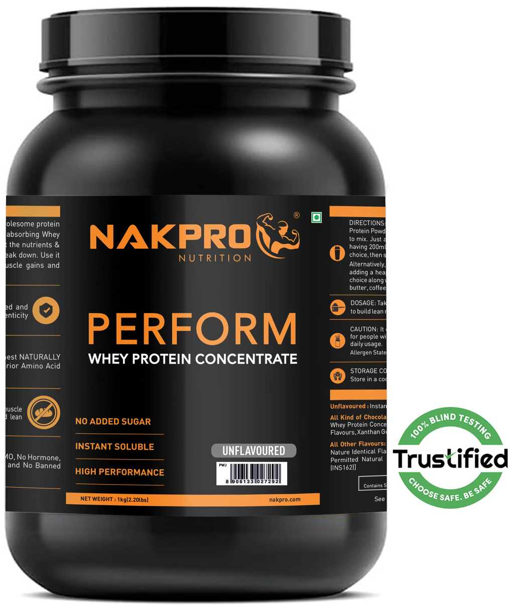 NAKPRO Perform Whey Protein Concentrate 65% Protein - Swadesii