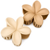 Bronson Professional Hair Claw Clips Medium Matte Flower Hair Clutcher Multicolour 2 Pcs