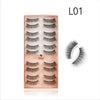 Bronson Professional Eyelash Set 3D False Long and Natural Eye Makeup 10 Pairs L01