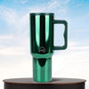 House of Quirk 1200ML Stainless Steel Tumbler with Handle - Mettalic Green