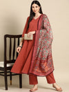 Anayna Anarkali Pure Cotton Kurta With Trousers & Dupatta